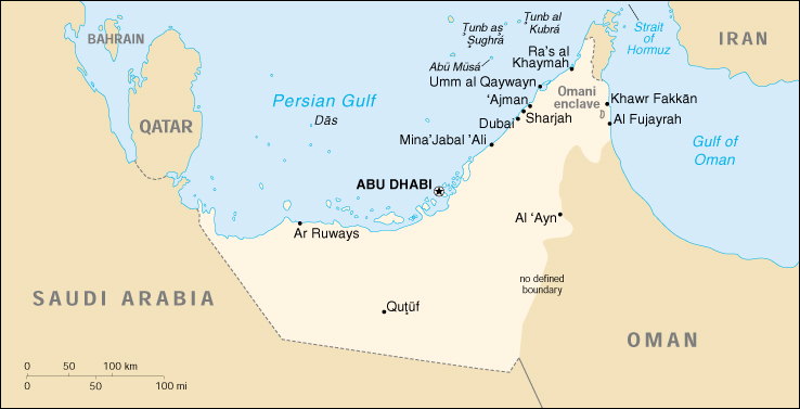 Emirati Arabi Uniti mappa