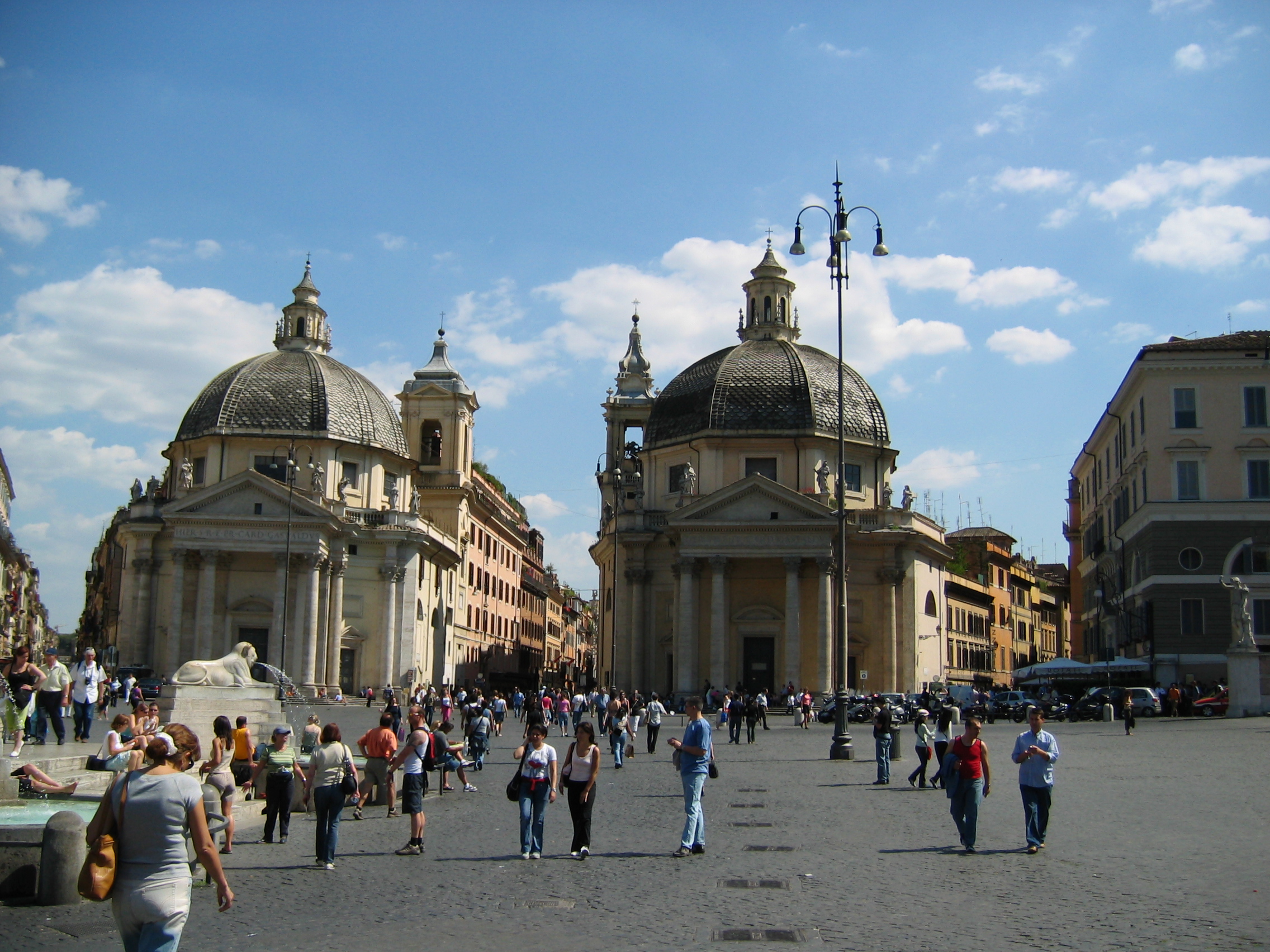 Veduta di Piazza del Popolo a Roma