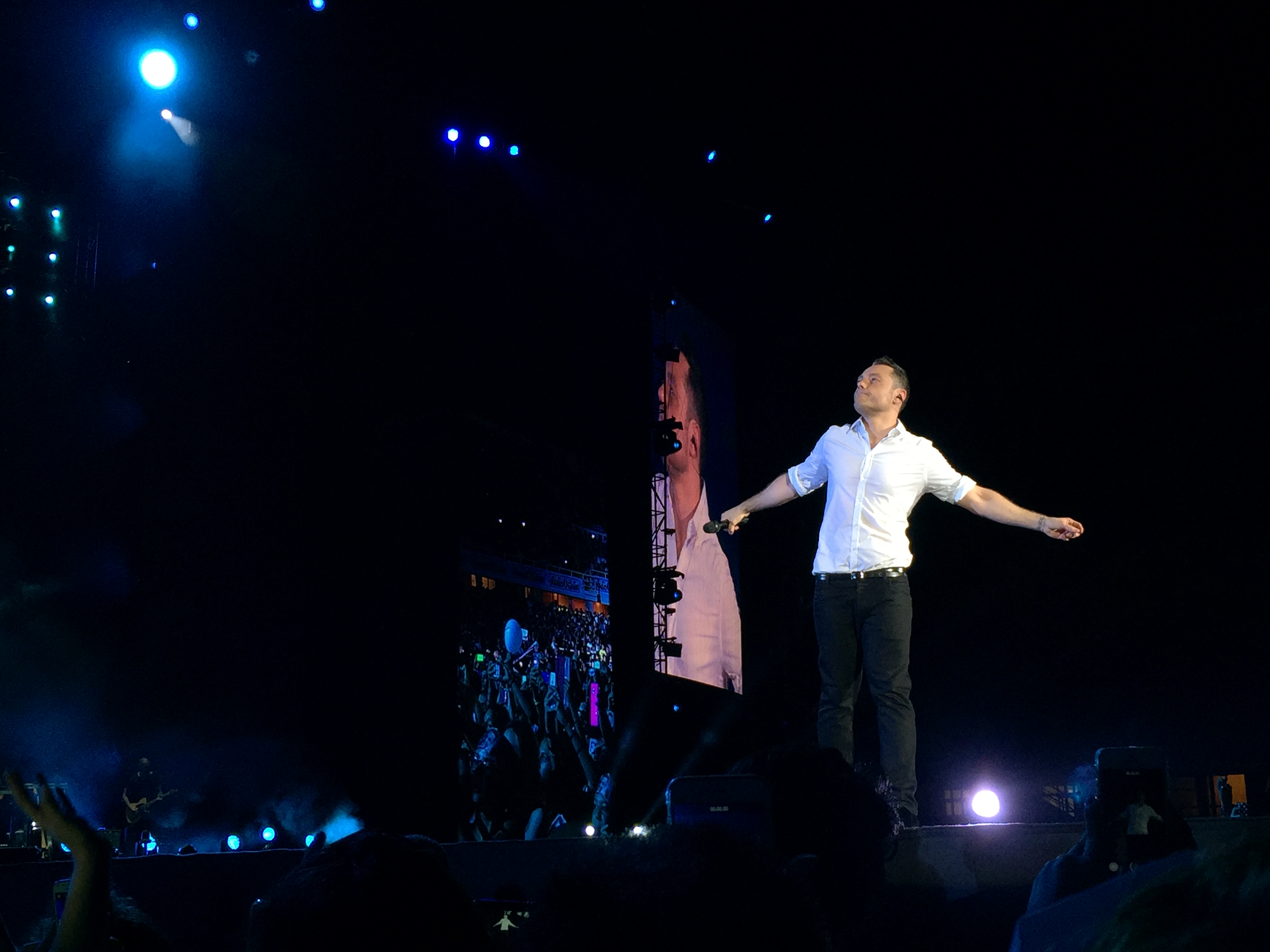 Tiziano Ferro durante Lo stadio Tour 2015