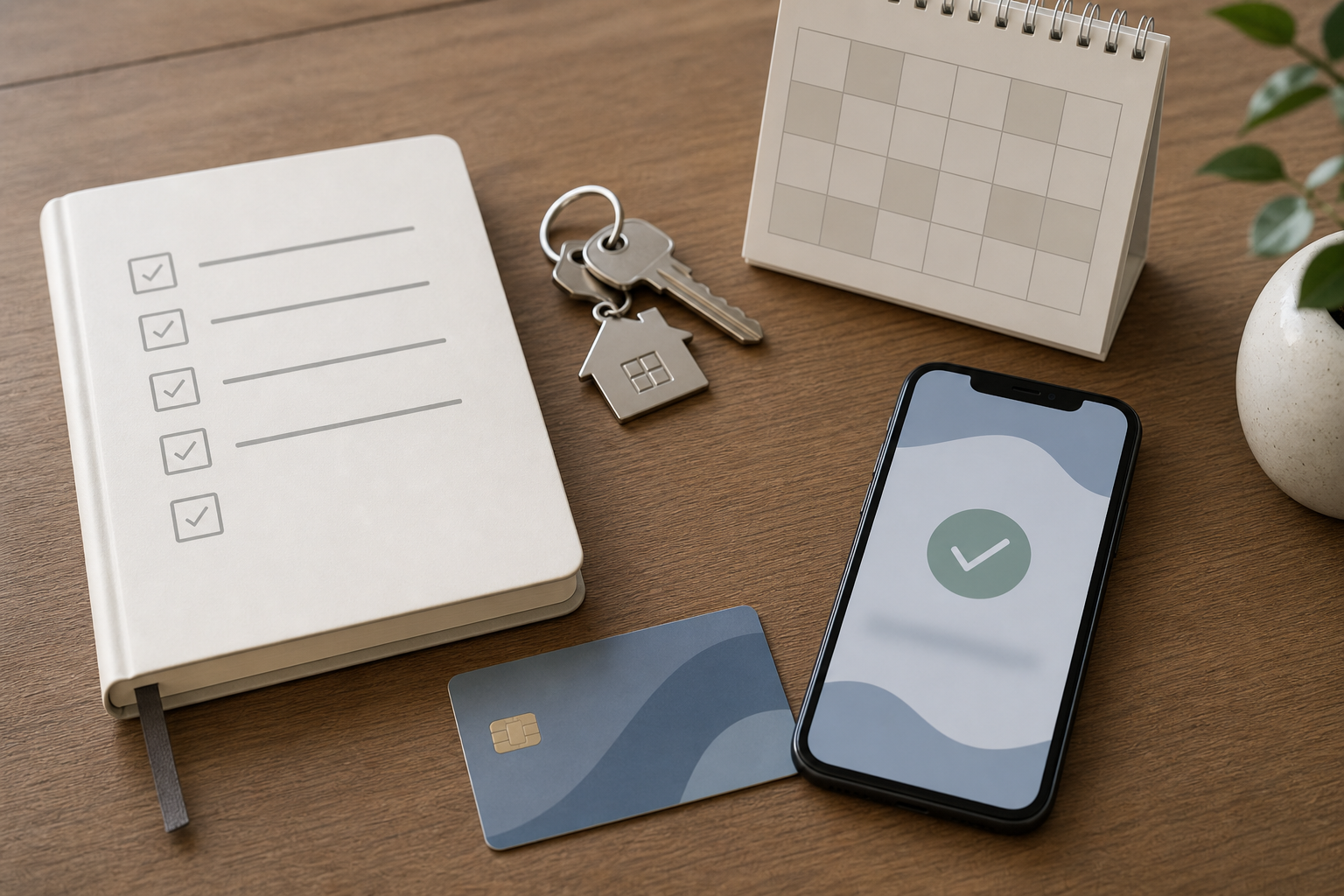 Checklist generica e pagamento sicuro per una casa vacanza