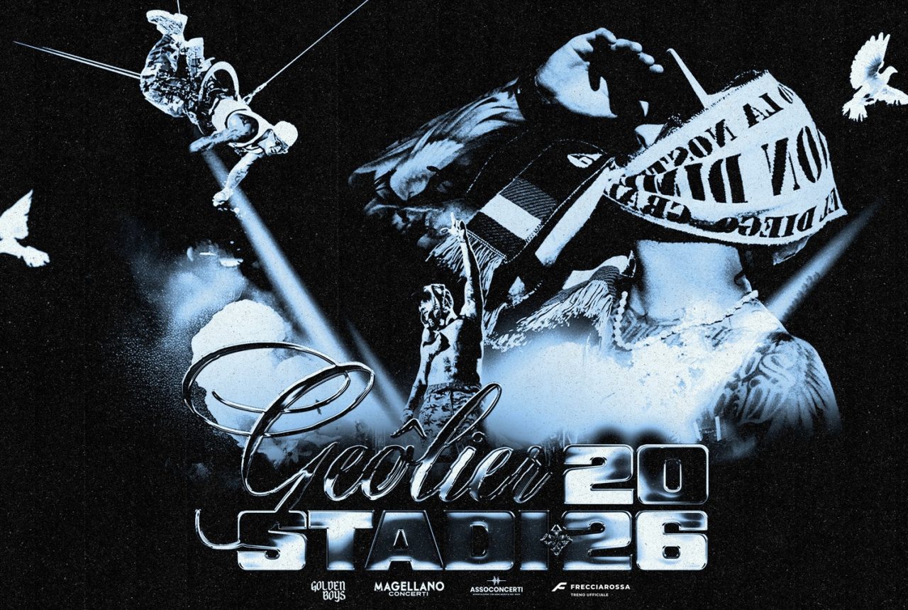 Visual ufficiale del tour Geolier Stadi 2026