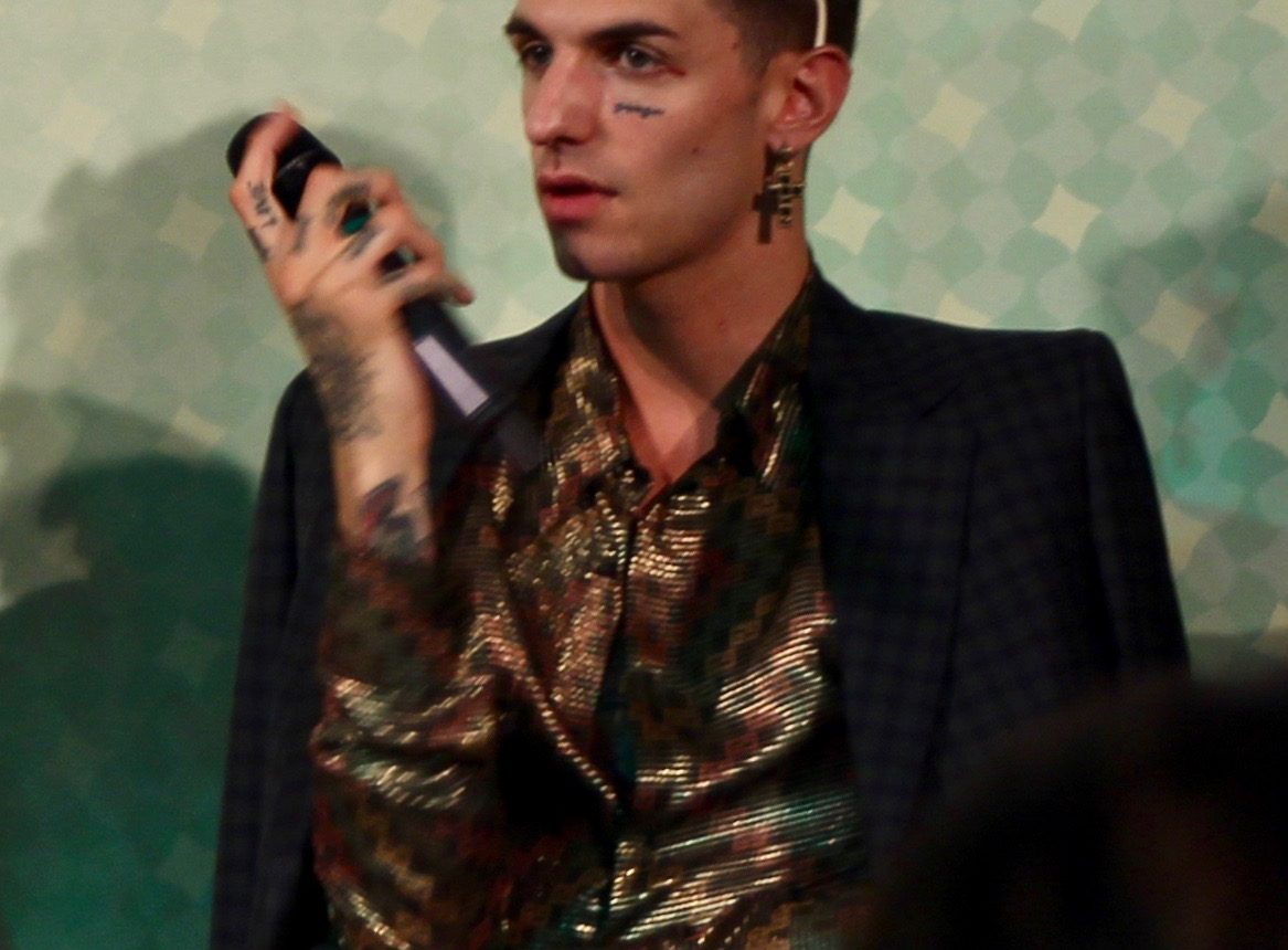 Achille Lauro durante il Festival di Venezia 2019