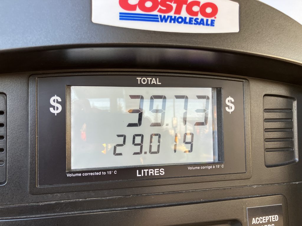 Pannello di una pompa carburante