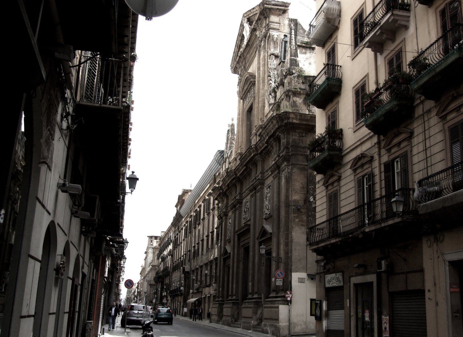 Strada di Palermo in Sicilia