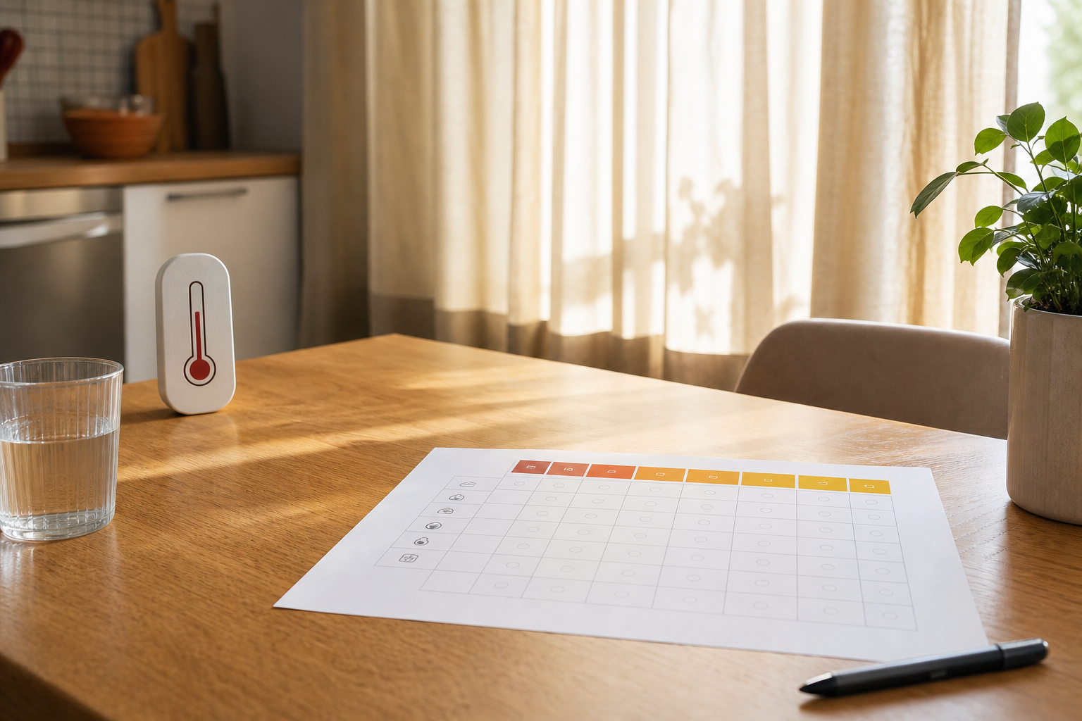 Checklist domestica generica per il caldo estivo