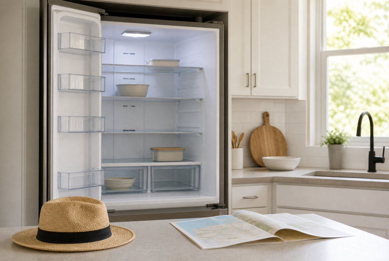Frigorifero domestico generico prima delle vacanze