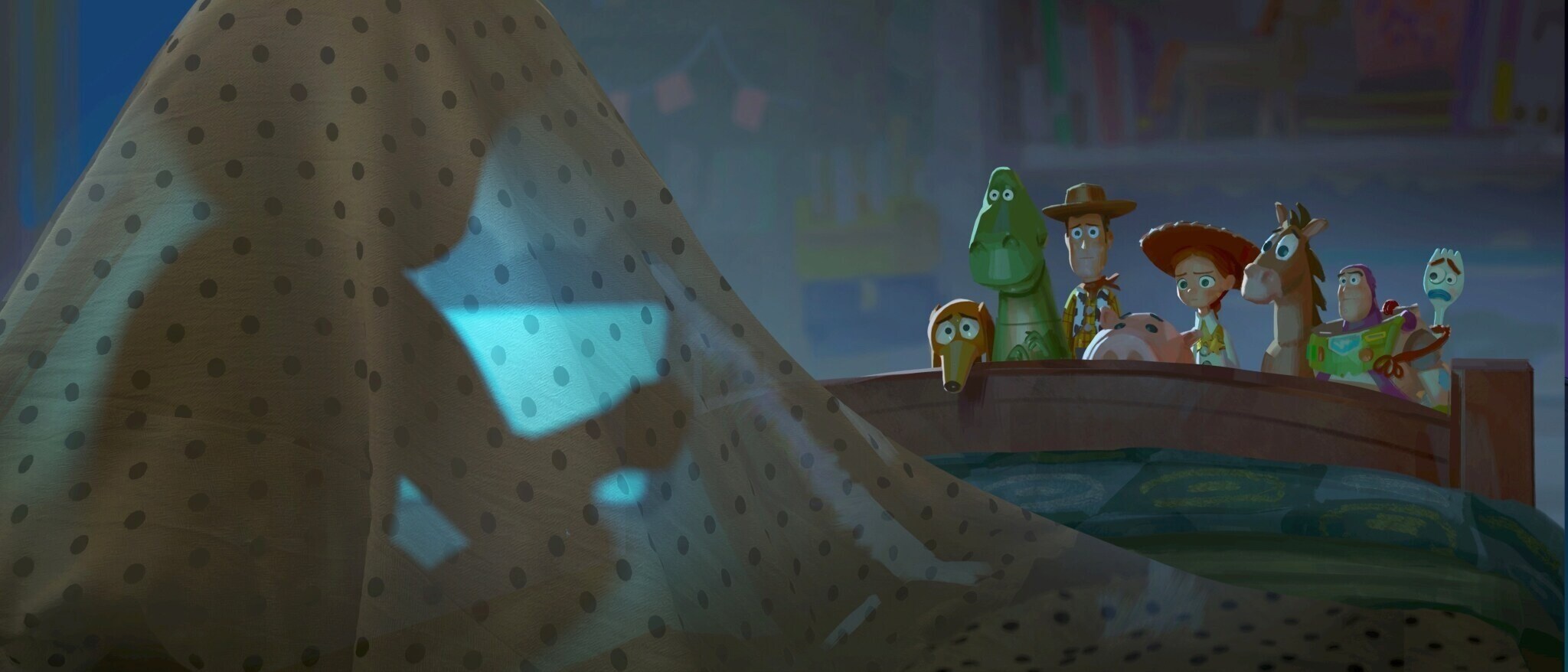 Toy Story 5, immagine ufficiale Disney Pixar con Woody, Buzz e gli altri giocattoli