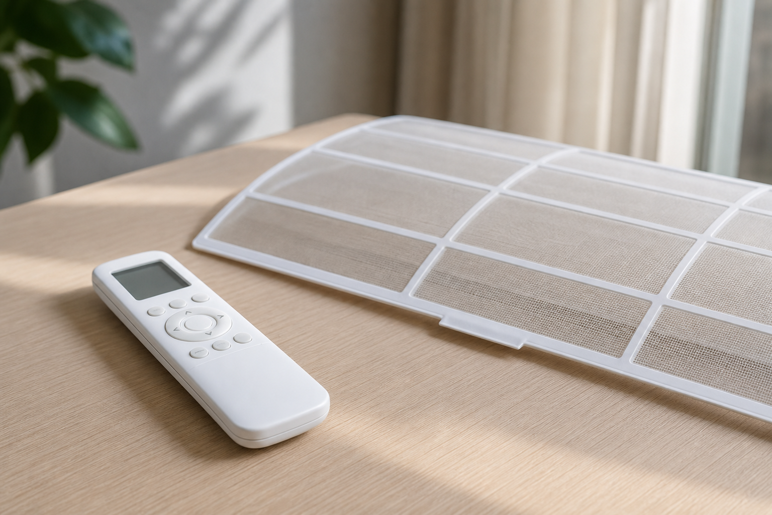 Filtro pulito e telecomando generico del climatizzatore