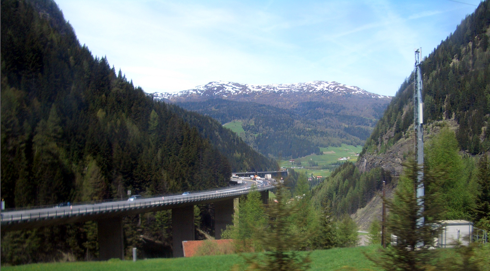Autostrada del Brennero verso il valico alpino