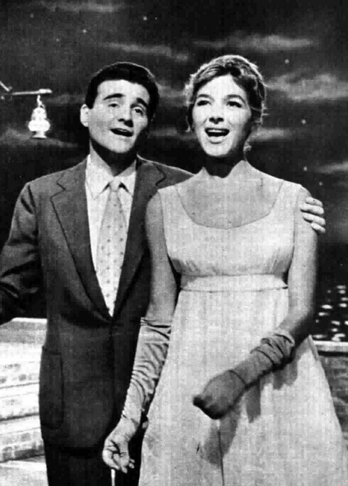 Cosetta Greco e Teddy Reno in una trasmissione televisiva del 1958
