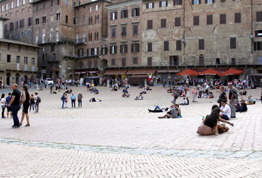 Piazza del Campo a Siena vista dall alto
