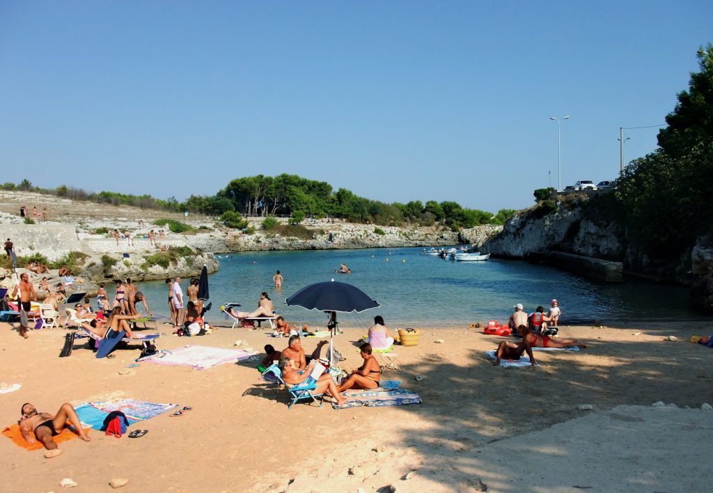 Spiaggia di Porto Badisco nel Salento.