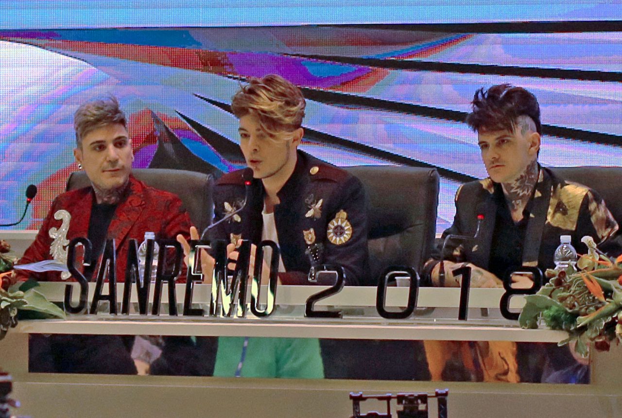 The Kolors durante il Festival di Sanremo 2018