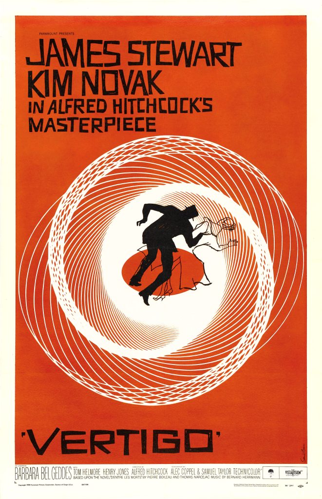 Manifesto originale del film Vertigo del 1958