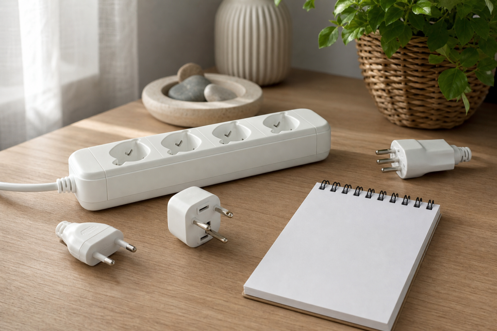 Multipresa generica con spine domestiche separate