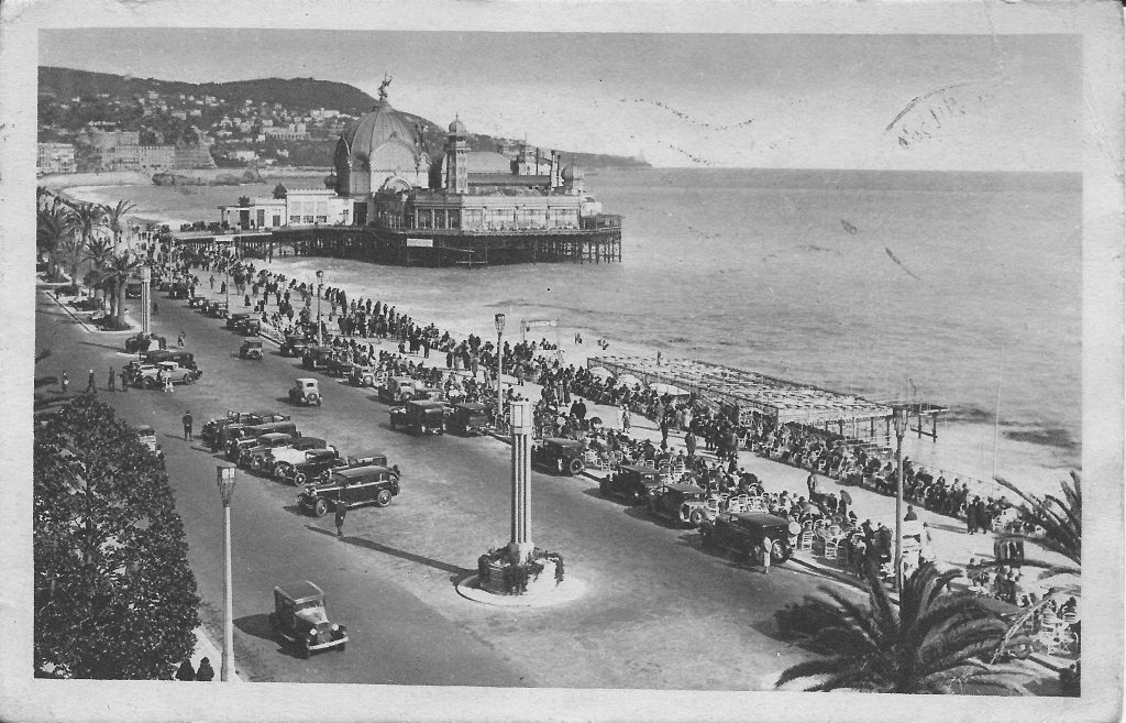 Cartolina storica della Promenade des Anglais a Nizza