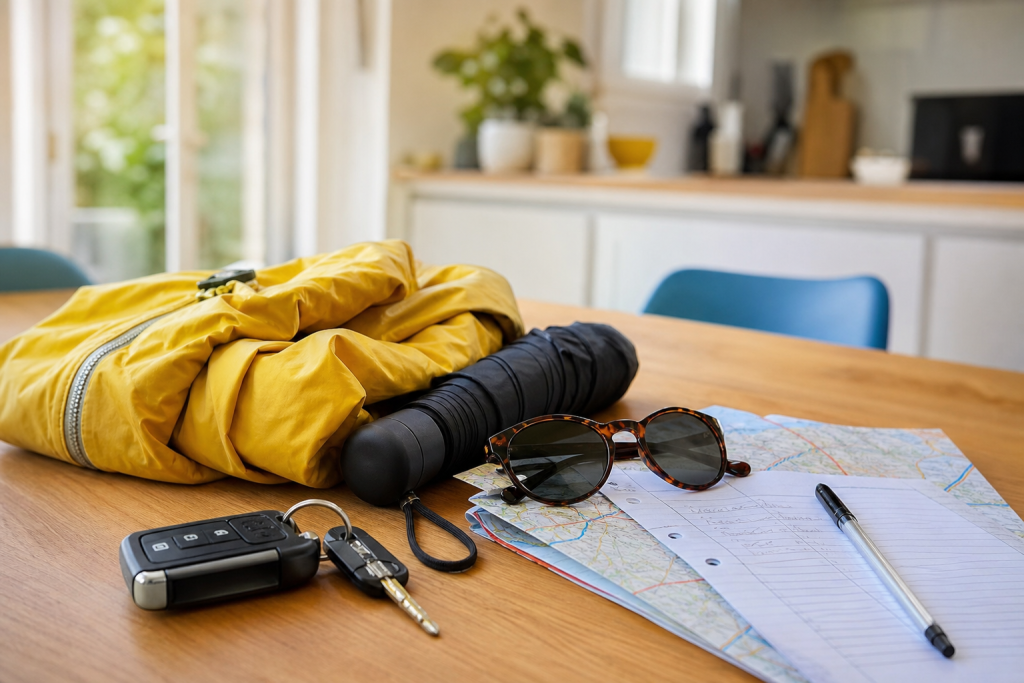 Preparativi generici per controllare meteo e viaggio prima del weekend
