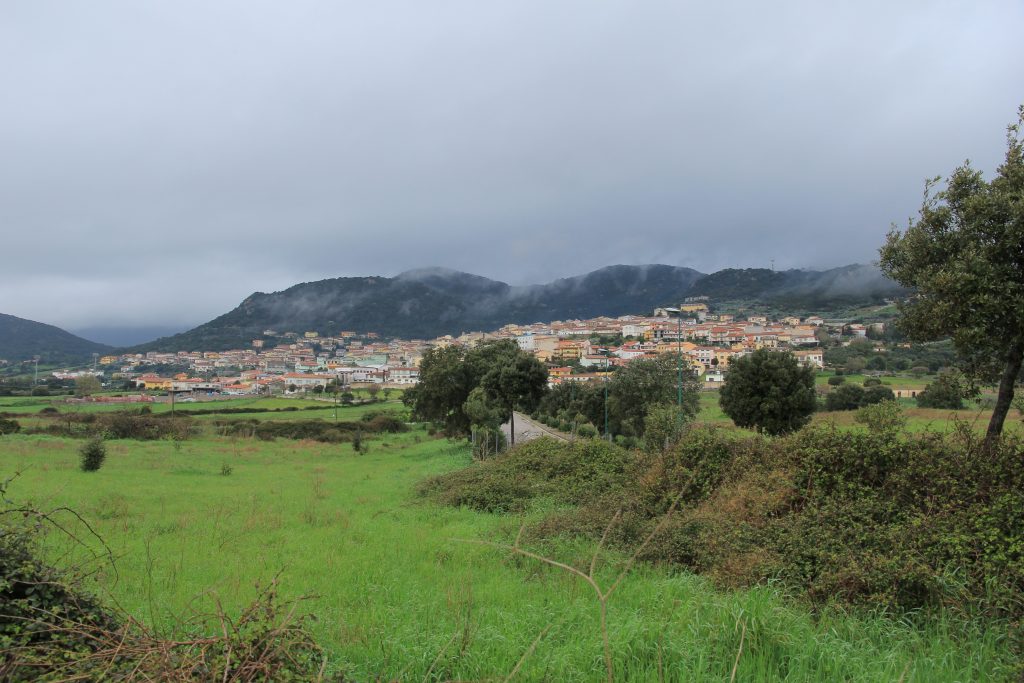 Panorama di Berchidda in Sardegna
