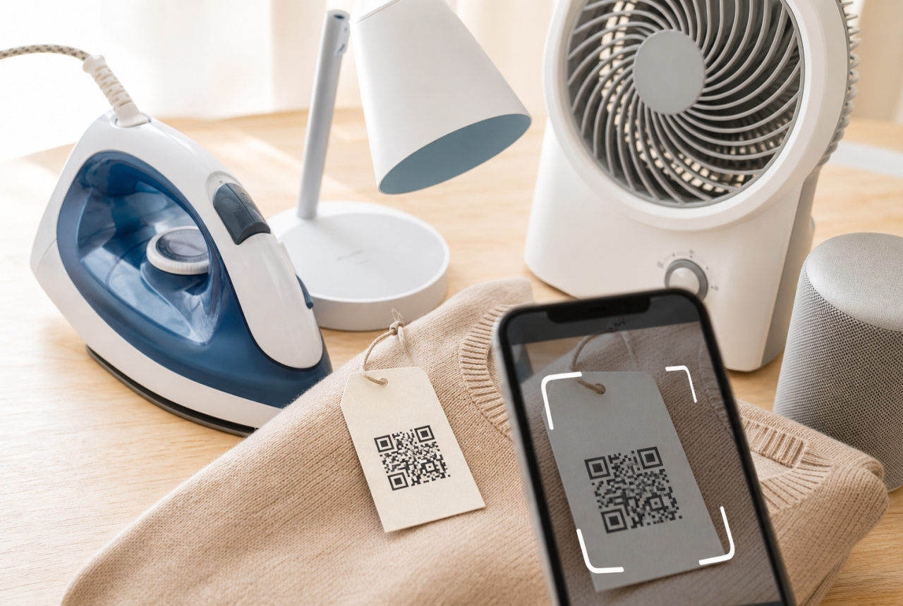 QR generico su etichette di prodotti non brandizzati