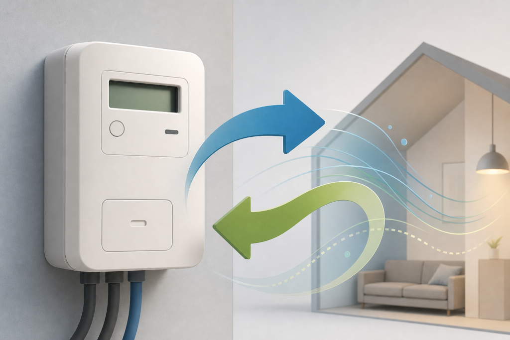 Contatore elettrico domestico e cambio fornitore immagine illustrativa