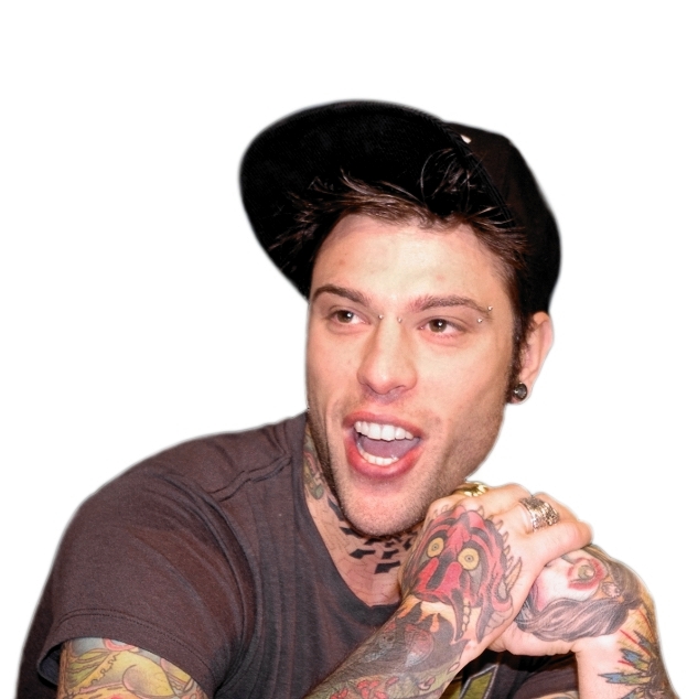Fedez durante un evento pubblico