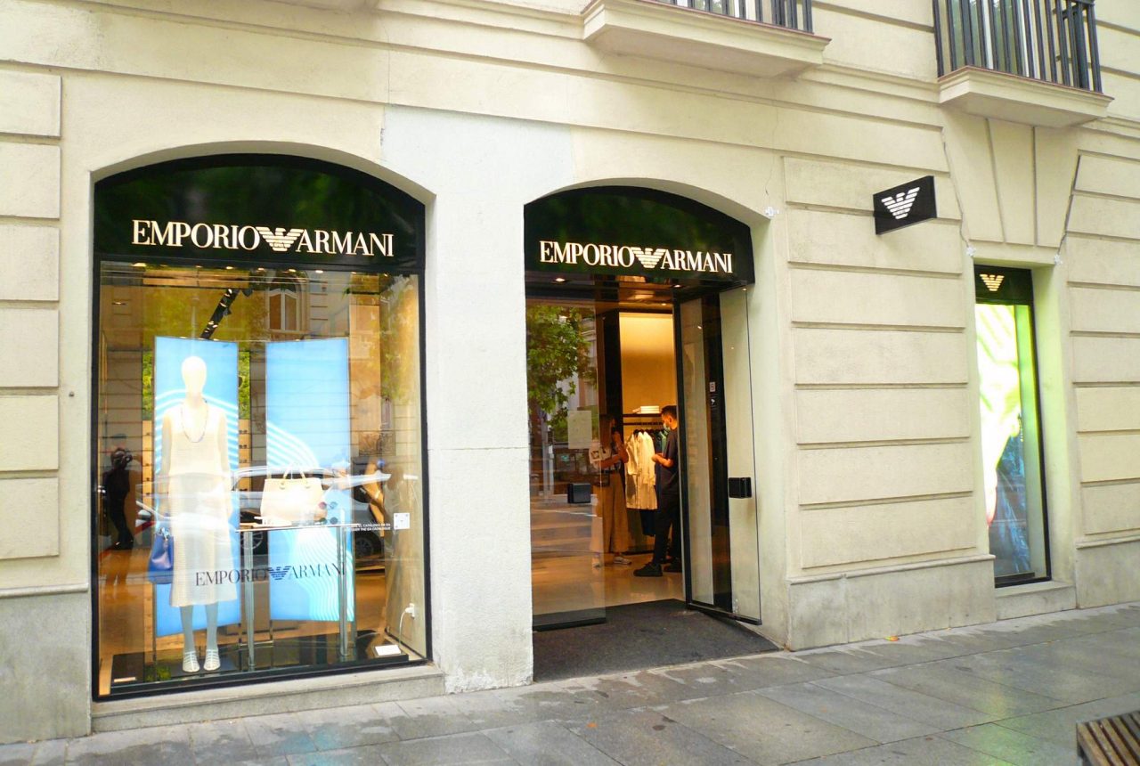 Negozio Emporio Armani in Calle Serrano a Madrid