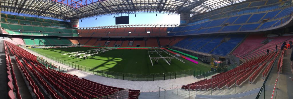 Panorama dello Stadio San Siro a Milano