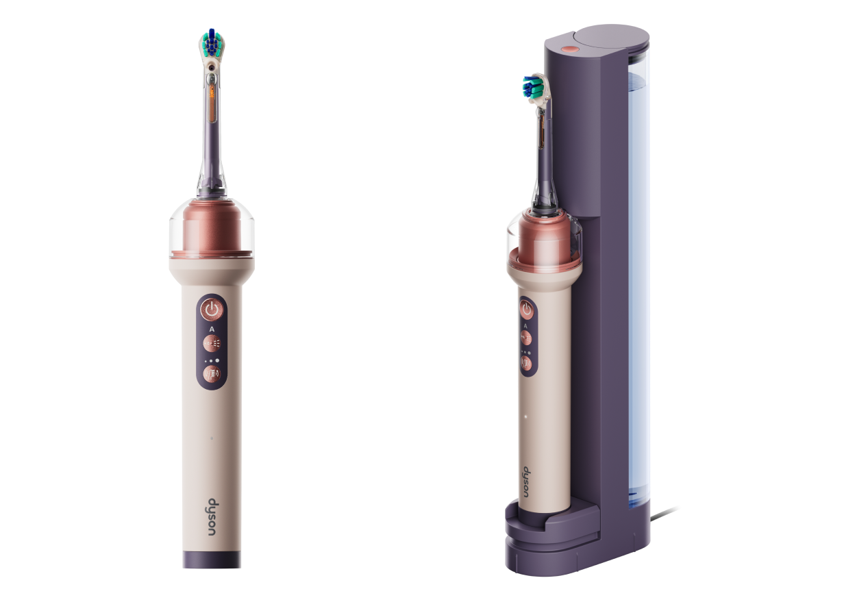 Spazzolino Dyson CameraJet con base di ricarica e riempimento