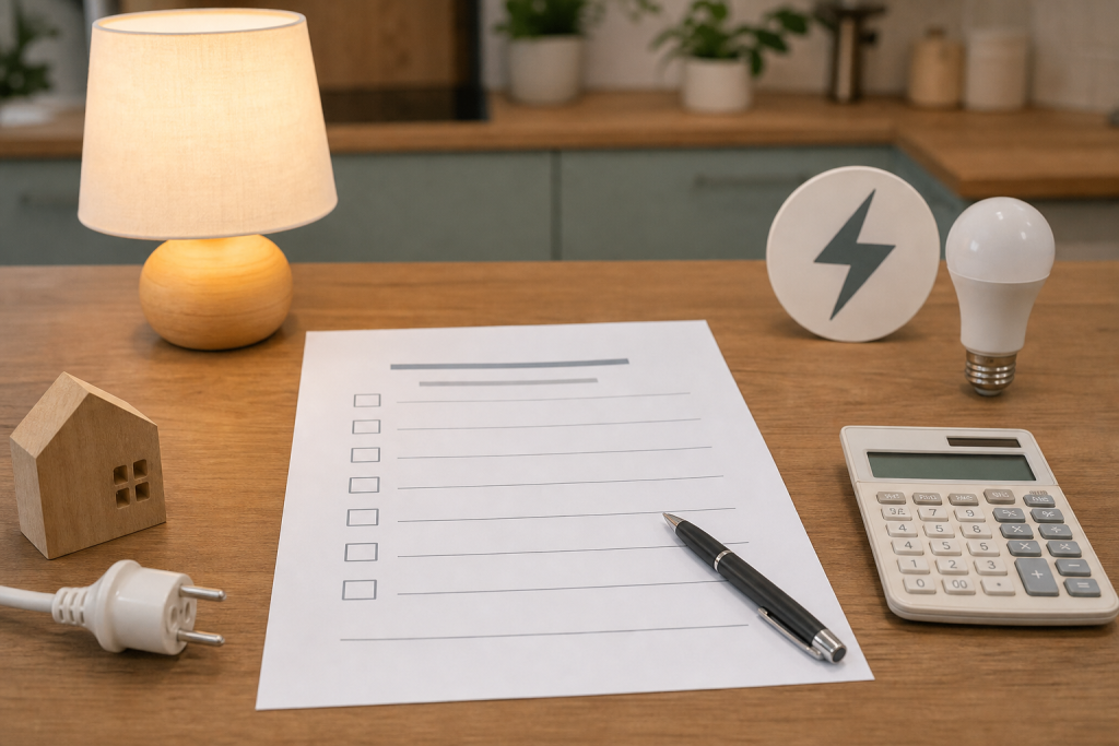 Checklist generica per controllare una bolletta luce