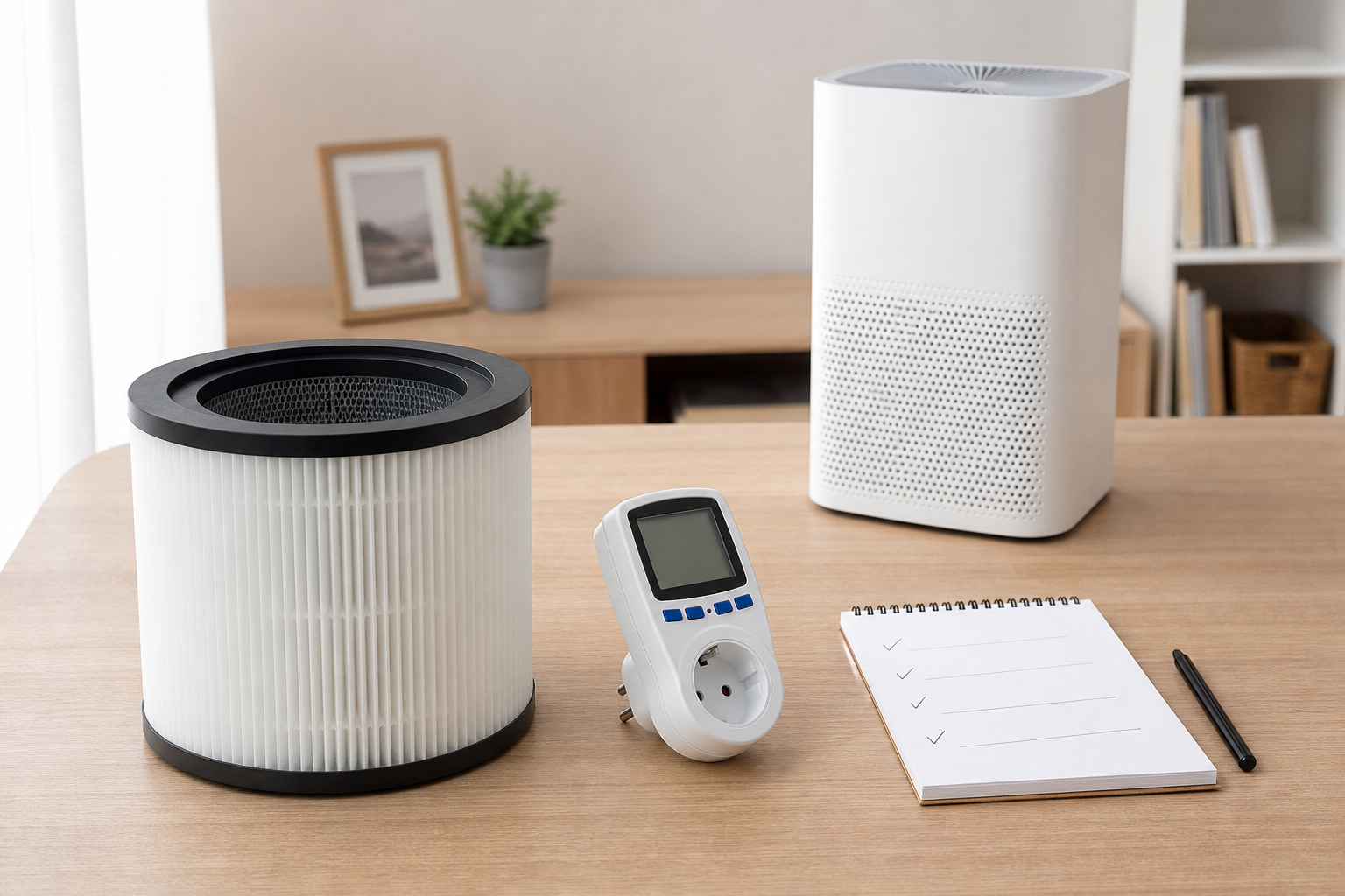 Filtro e controlli pratici per un purificatore d'aria domestico