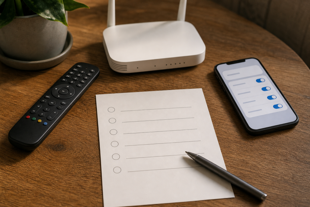 Telecomando router e checklist privacy per smart TV generica