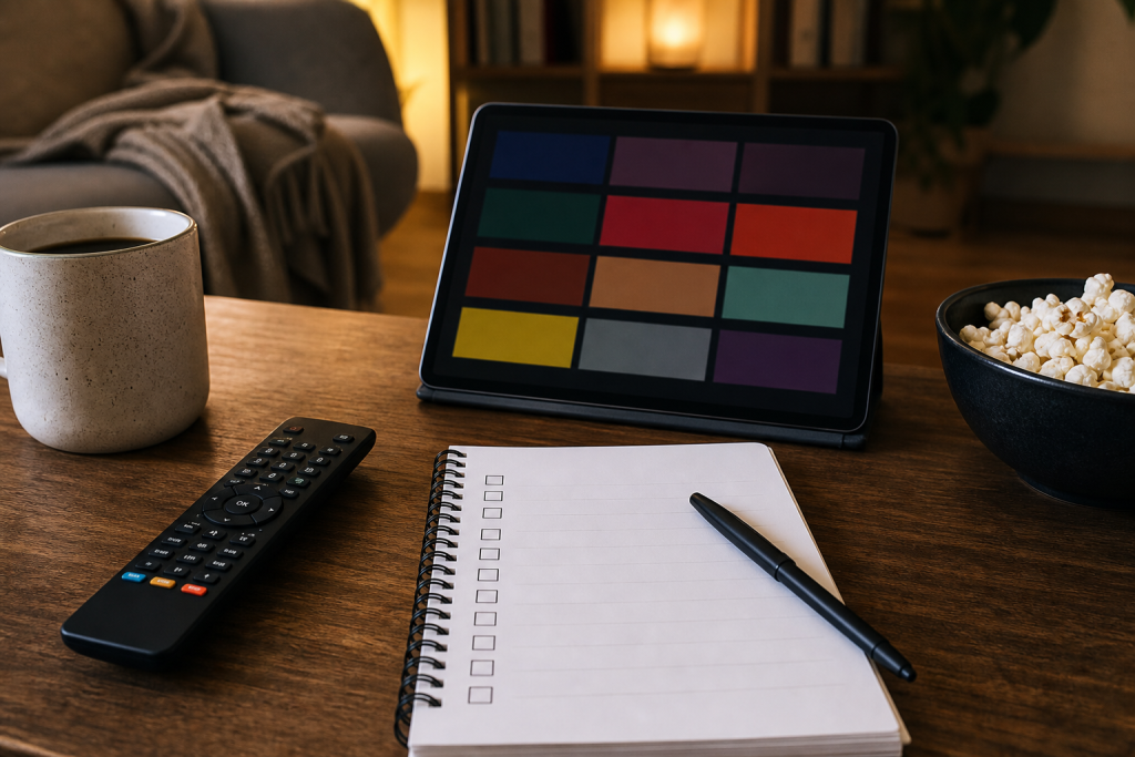Checklist generica per organizzare cosa vedere in streaming