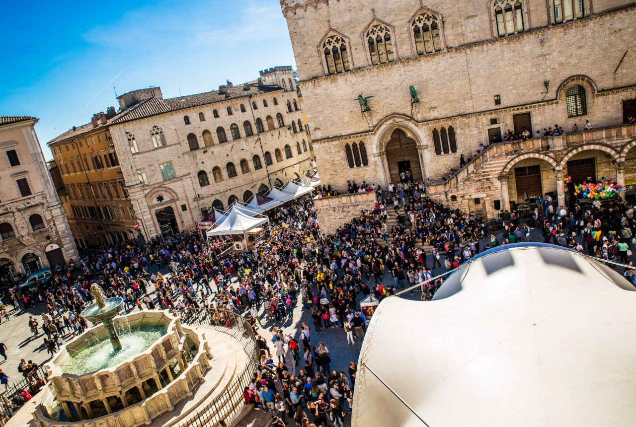 Eurochocolate in Piazza IV Novembre a Perugia