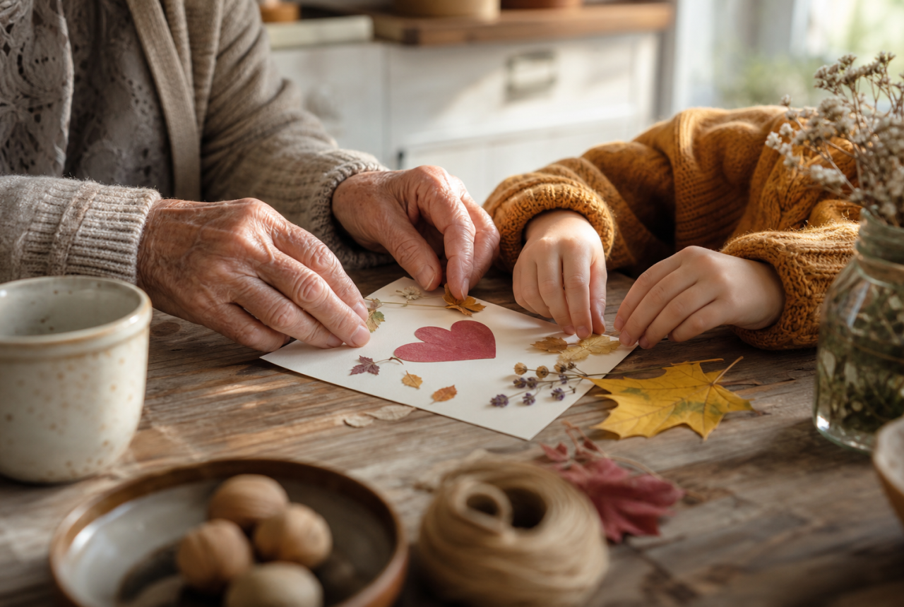 Biglietto fatto a mano per la Festa dei Nonni