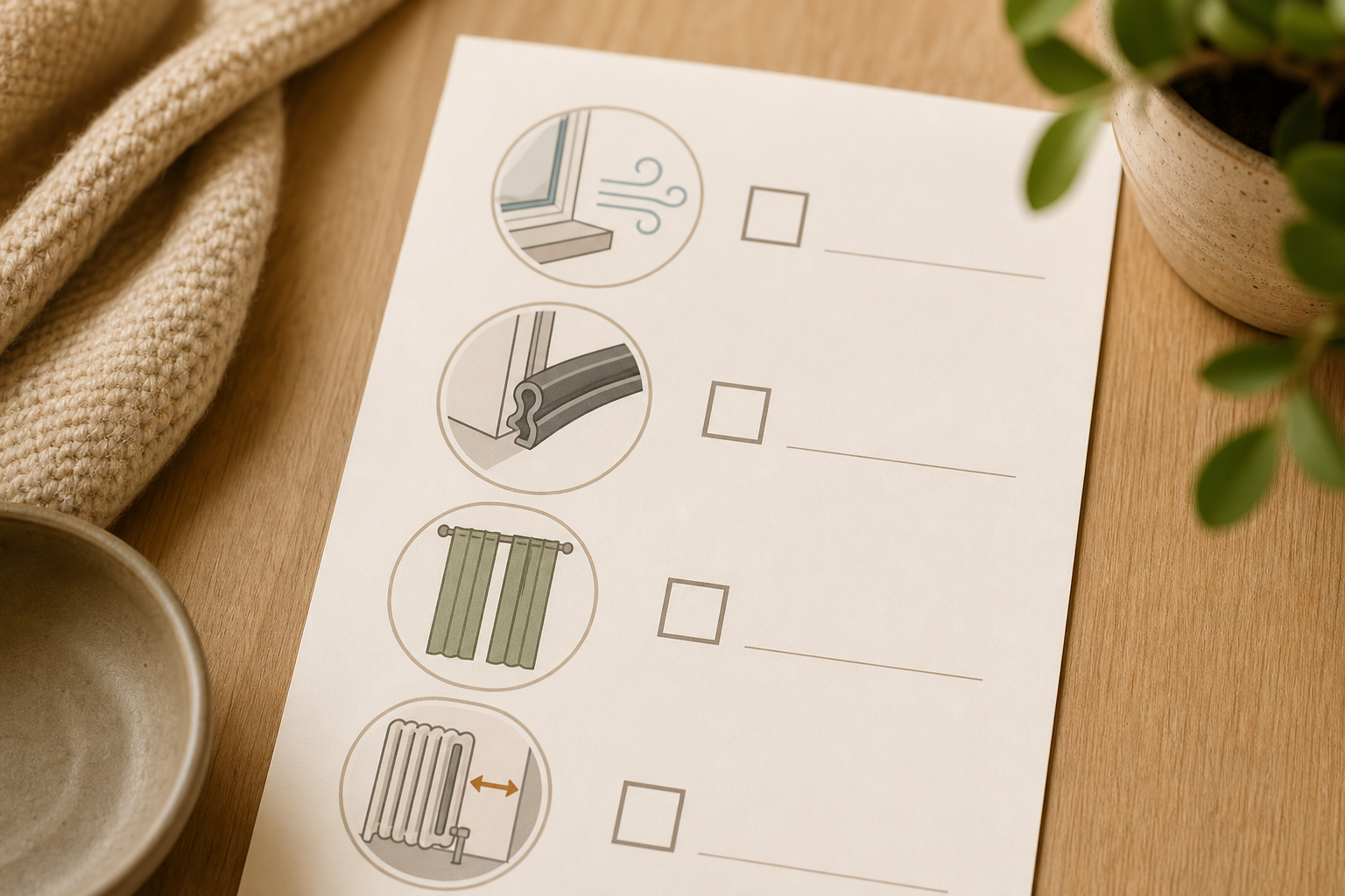 Checklist domestica per finestre e termosifoni